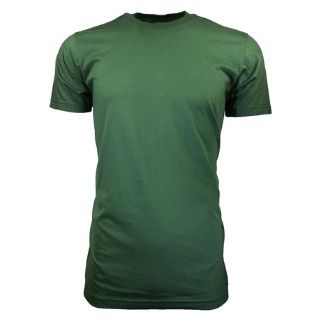 Organic Cotton Semi-Fitted Crew Neck T-Shirt // Green (S)