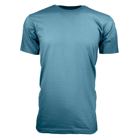 Organic Cotton Semi-Fitted Crew Neck T-Shirt // Metallic Light Blue (S)