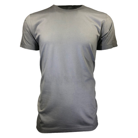 Organic Cotton Semi-Fitted Crew Neck T-Shirt // Silver (S)