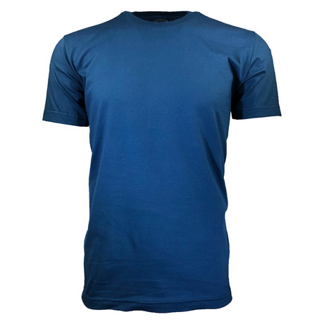 Organic Cotton Semi-Fitted Crew Neck T-Shirt // Teal (S)