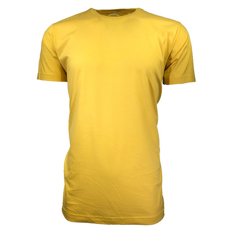 Organic Cotton Semi-Fitted Crew Neck T-Shirt // Yellow (S)