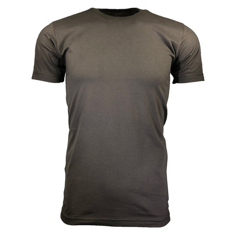 Organic Cotton Semi-Fitted Crew Neck T-Shirt // Warm Grey (S)