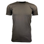 Organic Cotton Semi-Fitted Crew Neck T-Shirt // Warm Grey (XL)