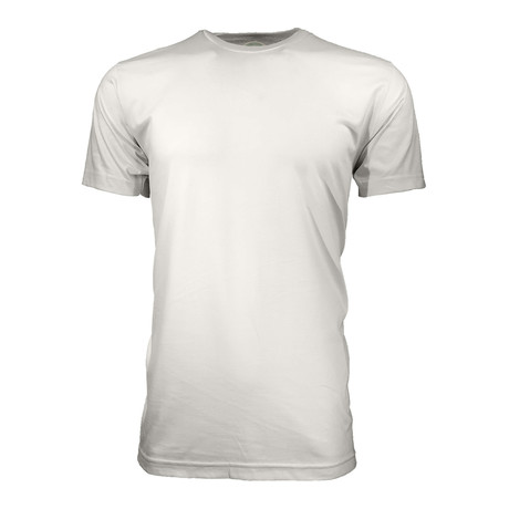 Organic Cotton Semi-Fitted Crew Neck T-Shirt // Sand (S)