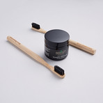Charcoal Whitening Toothpaste + 2 Bamboo Toothbrushes