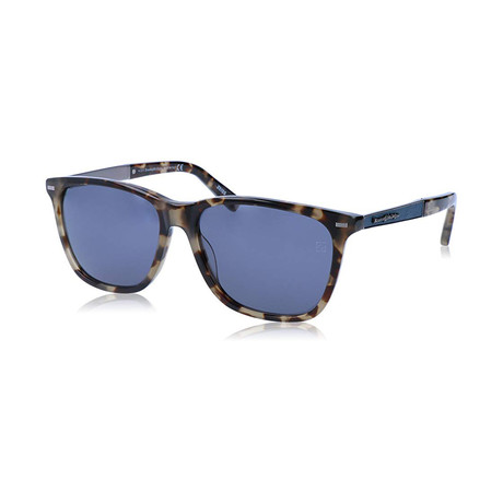 Zegna // Men's Square Sunglasses // Colored Havana + Smoke