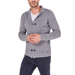 Double Button Sweater // Gray (L)