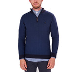 Quarter-Zip Sweater // Navy (M)