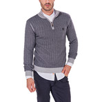 Quarter-Zip Sweater // Gray (XL)