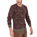 Rainforest Jumper // Khaki + Burgundy (L)