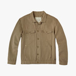 Selvedge Twill Denim Jacket // Khaki (S)