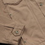 Selvedge Twill Denim Jacket // Khaki (S)