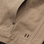 Selvedge Twill Denim Jacket // Khaki (S)