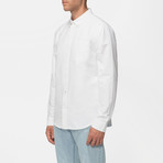 Uncle Long Sleeve Oxford Button Down Shirt // White (L)