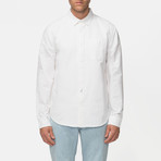 Uncle Long Sleeve Oxford Button Down Shirt // White (L)