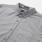 Uncle Short Sleeve Oxford Button Down Shirt // Charcoal (S)