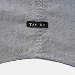 Uncle Short Sleeve Oxford Button Down Shirt // Charcoal (S)