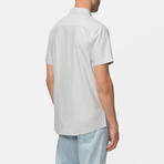 Uncle Short Sleeve Oxford Button Down Shirt // Light Gray (M)