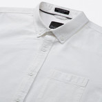 Uncle Short Sleeve Oxford Button Down Shirt // White (S)