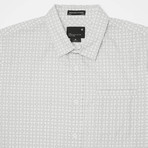 Porter Short Sleeve Printed Button Up Shirt // White Parker (S)