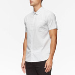 Porter Short Sleeve Printed Button Up Shirt // White Parker (S)