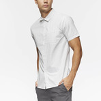 Porter Short Sleeve Printed Button Up Shirt // White Parker (S)