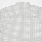 Porter Short Sleeve Printed Button Up Shirt // White Parker (S)