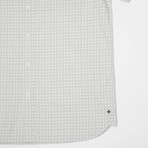 Porter Short Sleeve Printed Button Up Shirt // White Parker (S)