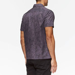 Villa Palms Short Sleeve Button Up Shirt // Faded Purple Palms (S)