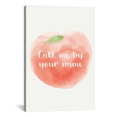 Call Me By Your Name Minimalist Poster - Peach (26"W x 18"H x 0.75"D)