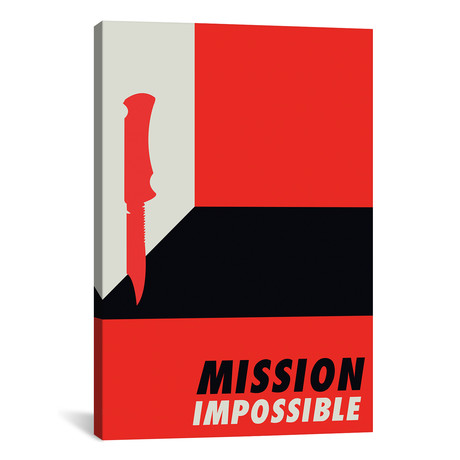 Mission Impossible // Vintage Bauhaus Poster (26"W x 18"H x 0.75"D)