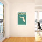 Narcos // Minimalist Poster (26"W x 18"H x 0.75"D)