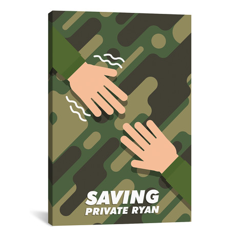 Saving Private Ryan Minimalist Poster (26"W x 18"H x 0.75"D)