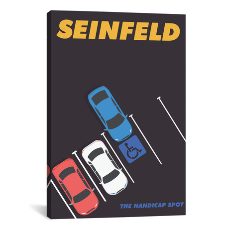 Seinfeld Alternative Minimalist Poster // The Handicap Spot (26"W x 18"H x 0.75"D)