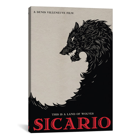 Sicario // Alternative // Minimalist Poster (18"W x 26"H x 0.75"D)