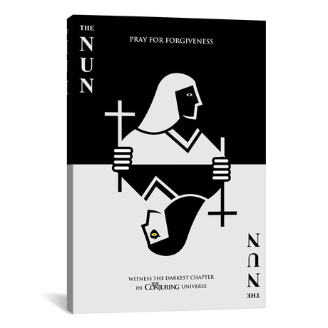 The Nun // Minimalist Poster // Card Trick (26"W x 18"H x 0.75"D)