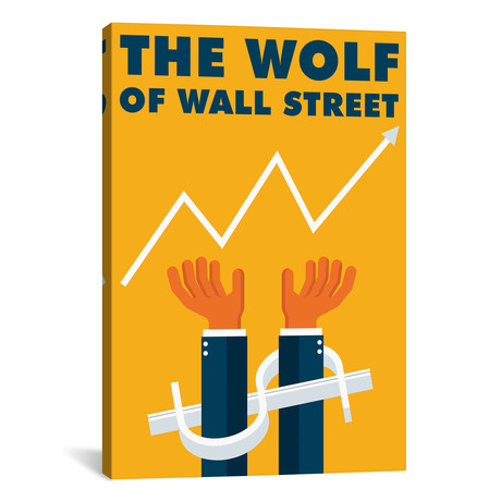 The Wolf of Wall Street // Minimalist Poster (26"W x 18"H x 0.75"D)
