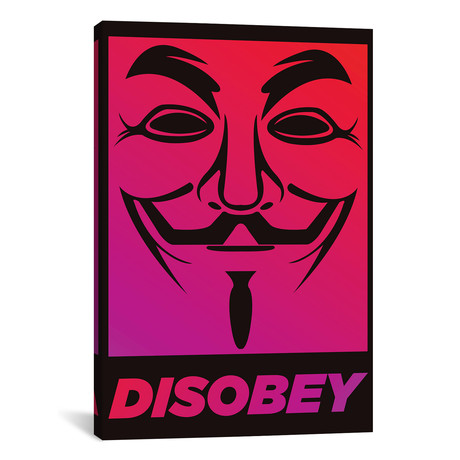 V for Vendetta // Disobey (18"W x 26"H x 0.75"D)