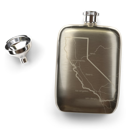 California State Flask // Stainless Steel