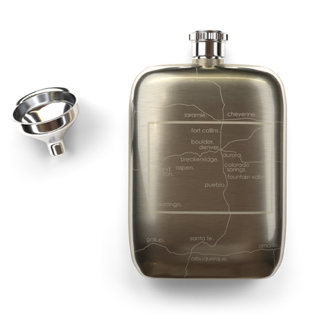 Colorado State Flask // Stainless Steel