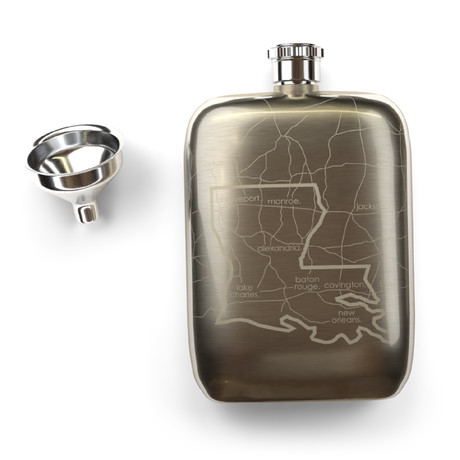 Louisiana State Flask // Stainless Steel