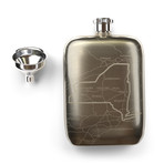 New York State Flask // Stainless Steel