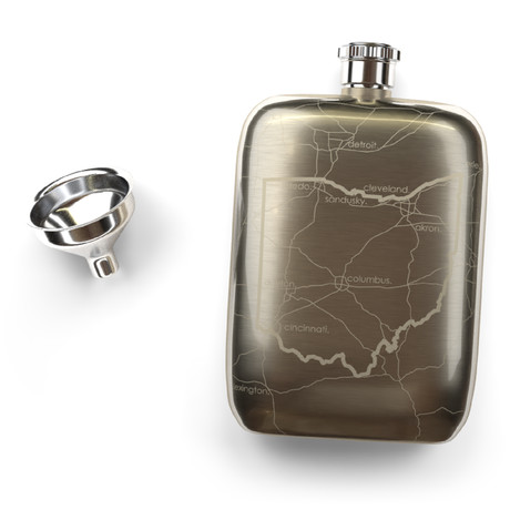 Ohio State Flask // Stainless Steel