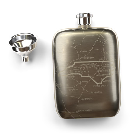 North Carolina State Flask // Stainless Steel