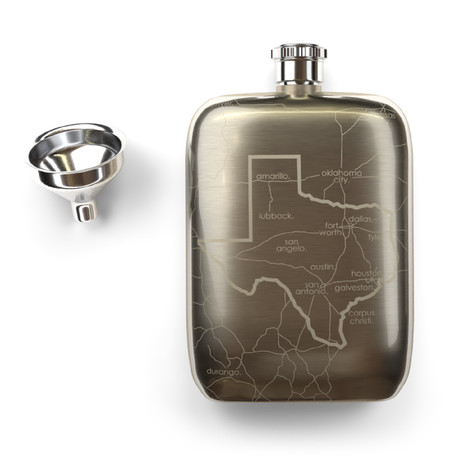 Texas State Flask // Stainless Steel