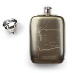 Washington State Flask // Stainless Steel