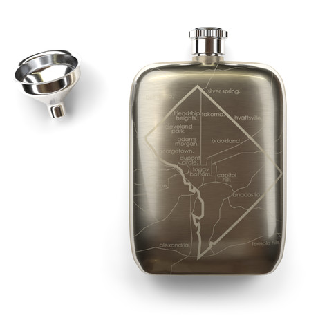 Washington DC Flask // Stainless Steel