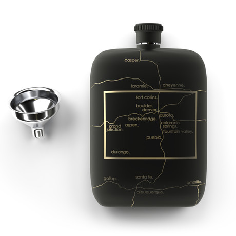 Colorado State Flask // Matte Black