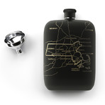 Massachusetts State Flask // Matte Black
