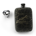 Kentucky State Flask // Matte Black